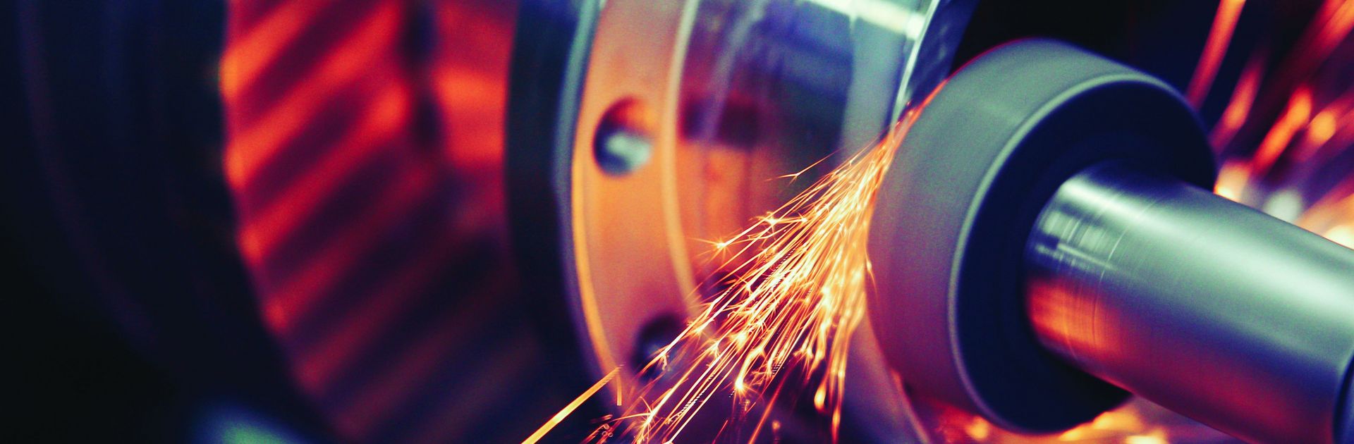 Finishing metal working on high precision grinding machine in workshop